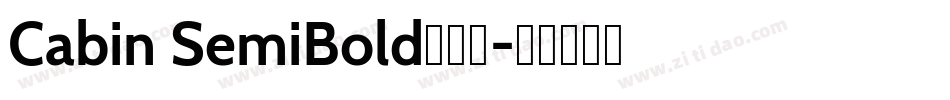 Cabin SemiBold手机版字体转换